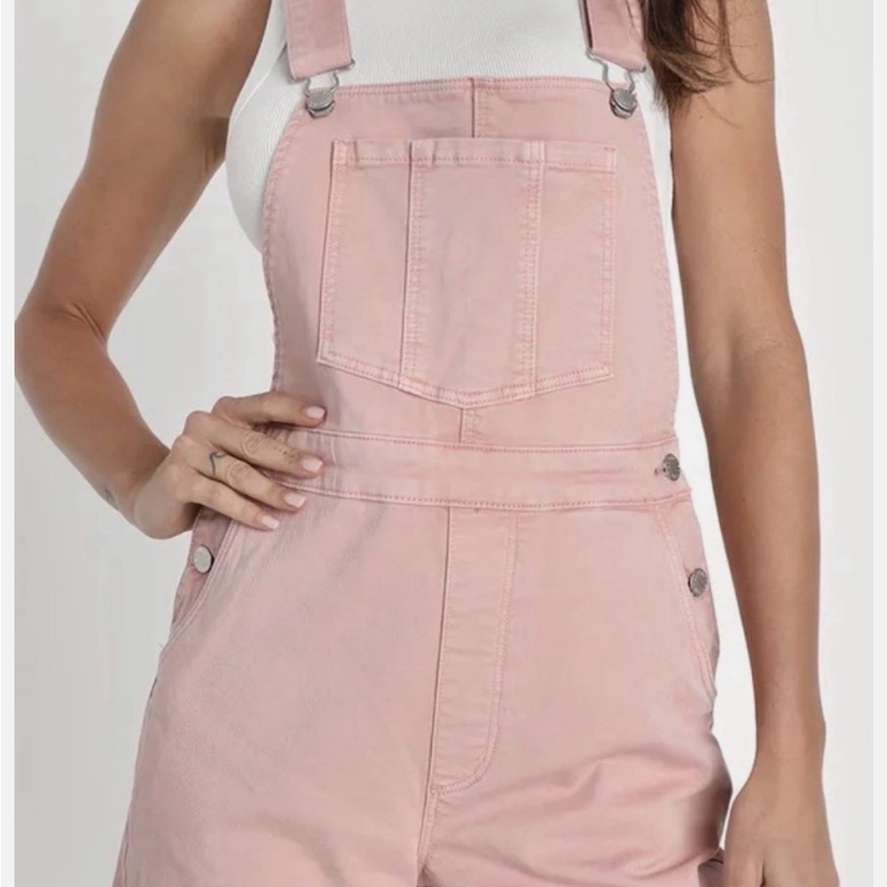 Pink Denim Overalls